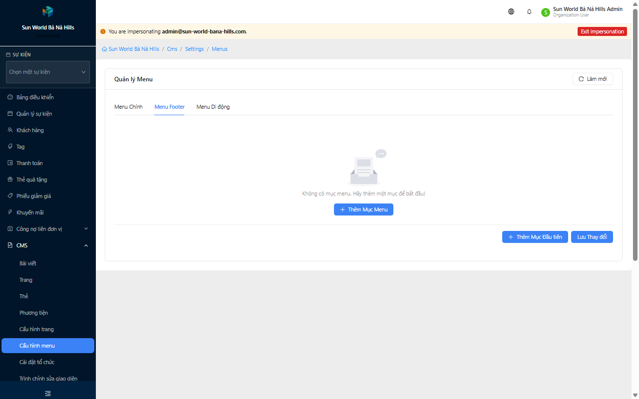 Menu Footer